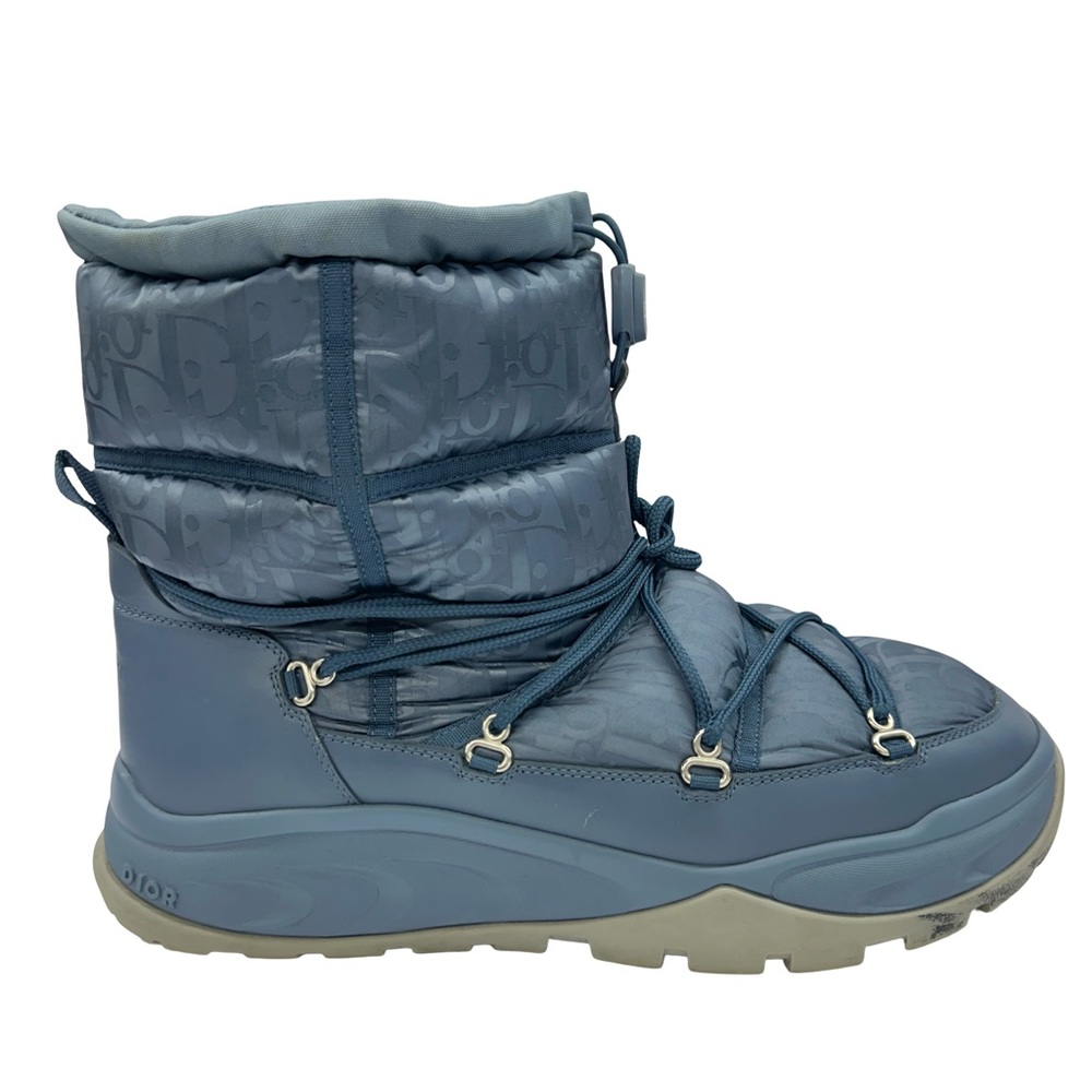 Dior Men Puffer Oblique Jacquard Lace Up Boots Size - 11US